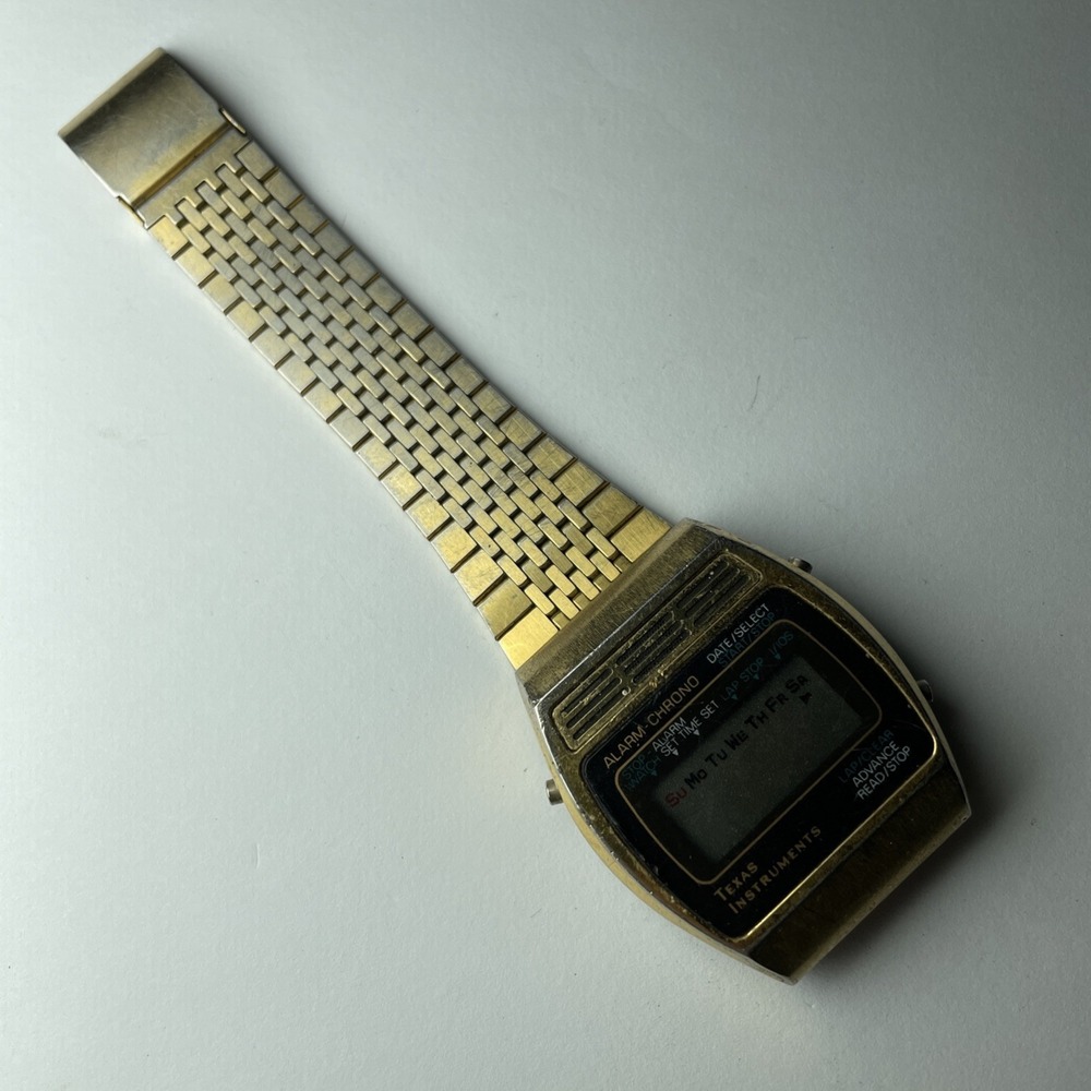 Broken Strap Untested Vintage Texas Instruments Digital Watch‎ Alarm Chrono